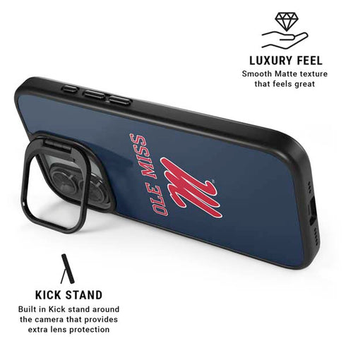 University of Mississippi Ole Miss Blue iPhone 17 Kickstand Case