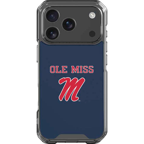 University of Mississippi Ole Miss Blue iPhone 17 Pro Clear Case