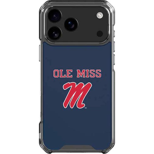 University of Mississippi Ole Miss Blue iPhone 17 Pro Max Clear Case