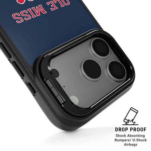 University of Mississippi Ole Miss Blue iPhone 17 Pro Max Kickstand Case