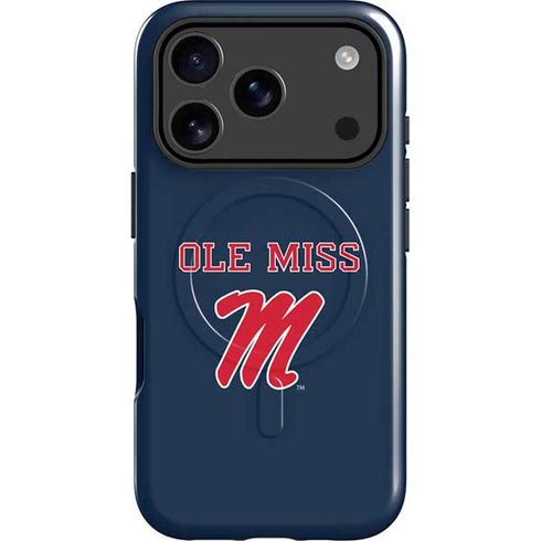 University of Mississippi Ole Miss Blue iPhone 17 Pro Max Magsafe Impact Case