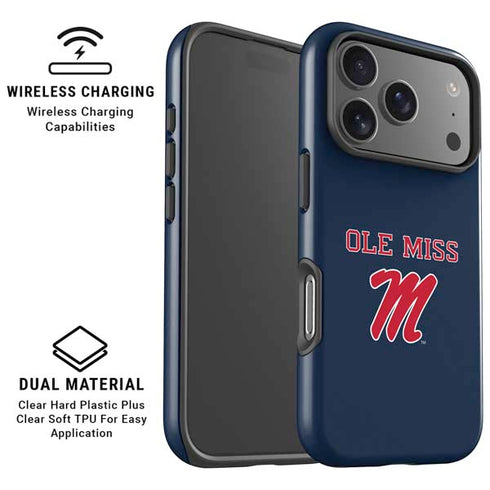 University of Mississippi Ole Miss Blue iPhone 17 Pro Max Magsafe Impact Case