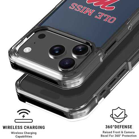 University of Mississippi Ole Miss Blue iPhone 18 Pro Clear Case