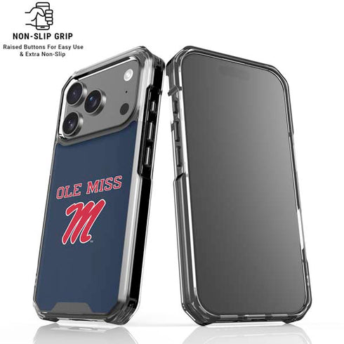 University of Mississippi Ole Miss Blue iPhone 18 Pro Clear Case