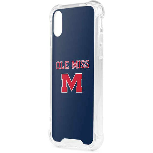 University of Mississippi Ole Miss Blue iPhone XS Clear Case