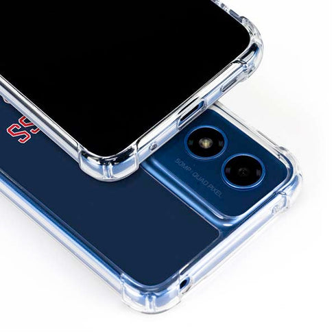 University of Mississippi Ole Miss Blue Moto G 5G (2024) Clear Case