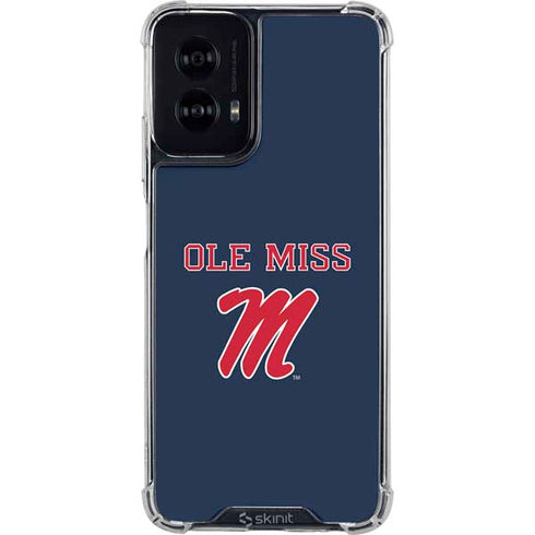 University of Mississippi Ole Miss Blue Moto G Power 5G (2024) Clear Case
