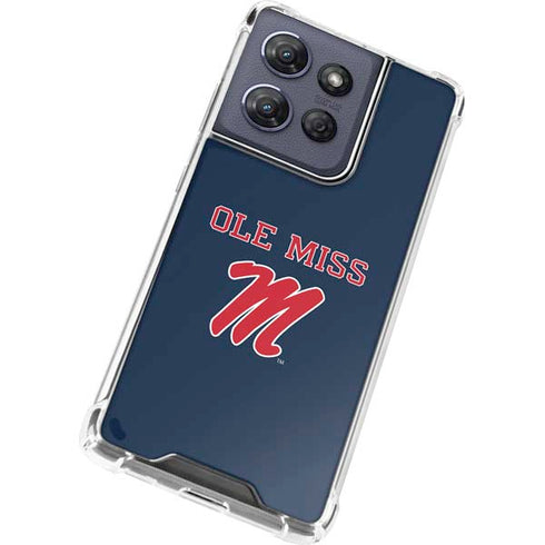 University of Mississippi Ole Miss Blue Moto G Power 5G (2025) Clear Case
