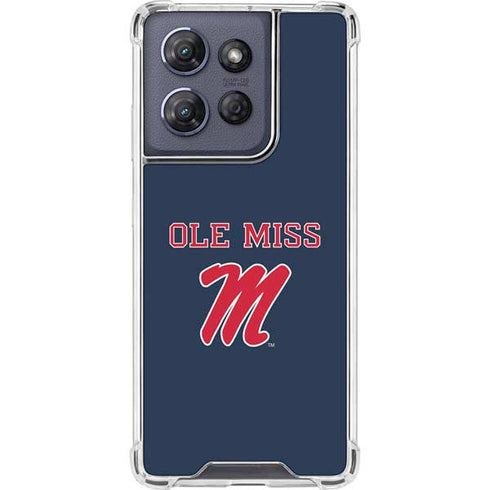 University of Mississippi Ole Miss Blue Moto G Stylus 5G (2025) Clear Case