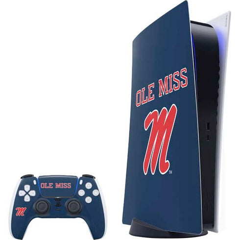 University of Mississippi Ole Miss Blue PlayStation PS5 Skins