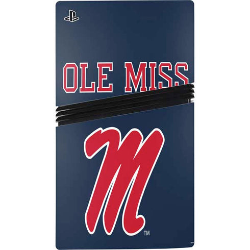 University of Mississippi Ole Miss Blue PS5 Pro Console Skin