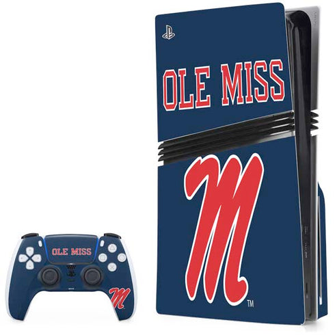 University of Mississippi Ole Miss Blue PlayStation PS5 Skins