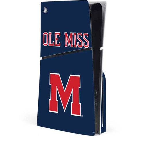 University of Mississippi Ole Miss Blue PlayStation PS5 Skins