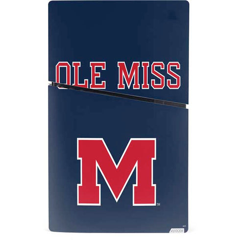University of Mississippi Ole Miss Blue PS5 Slim Digital Edition Console Skin