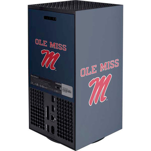 University of Mississippi Ole Miss Blue XBox Series X Digital Edition Console Skin