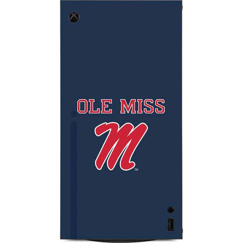 University of Mississippi Ole Miss Blue XBox Series X Digital Edition Console Skin
