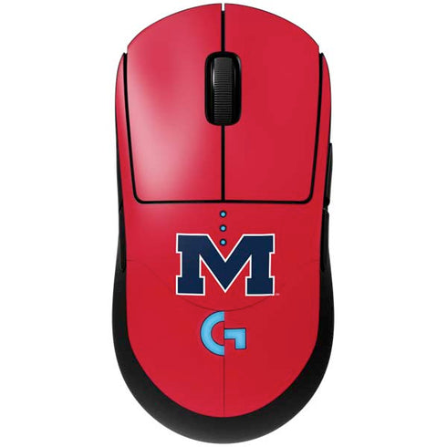 University of Mississippi Ole Miss Logo Red G Pro Wireless Gaming Mouse Skin
