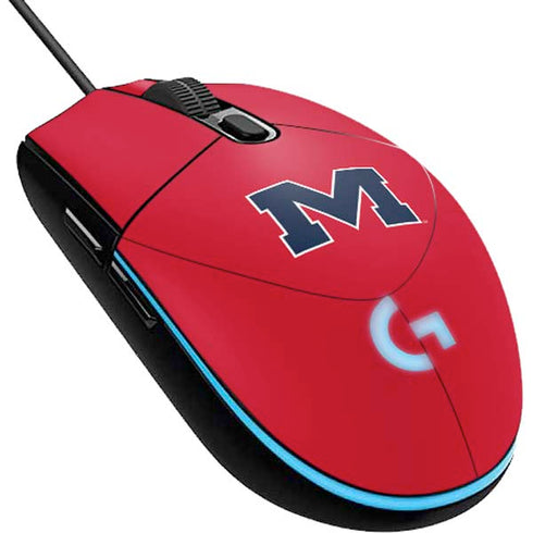 University of Mississippi Ole Miss Logo Red G203 Prodigy RGB Wired Gaming Mouse Skin