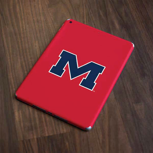 University of Mississippi Ole Miss Logo Red Apple iPad Skin