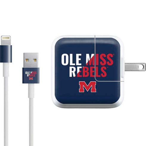University of Mississippi Ole Miss Rebels iPad Charger (10W USB) Skin