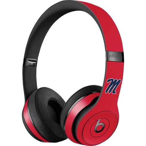 University of Mississippi Ole Miss Logo Red Beats Solo 3 Wireless Skin