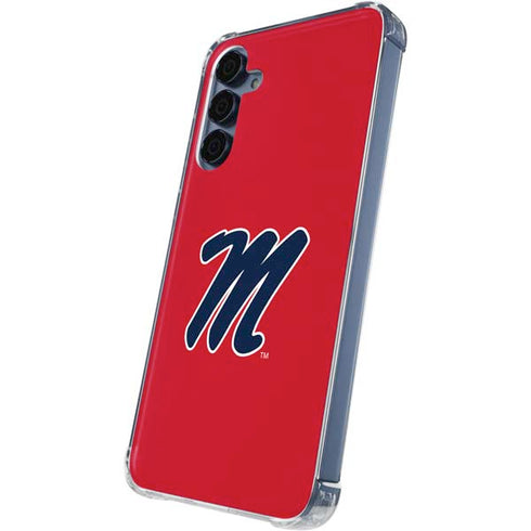 University of Mississippi Ole Miss Logo Red Galaxy A35 5G Clear Case