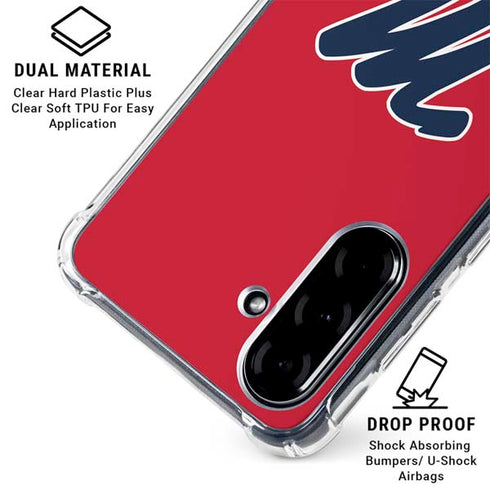 University of Mississippi Ole Miss Logo Red Galaxy A36 5G Clear Case