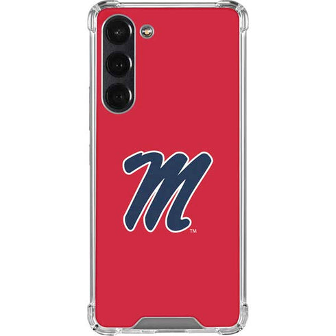 University of Mississippi Ole Miss Logo Red Galaxy S24 FE Clear Case