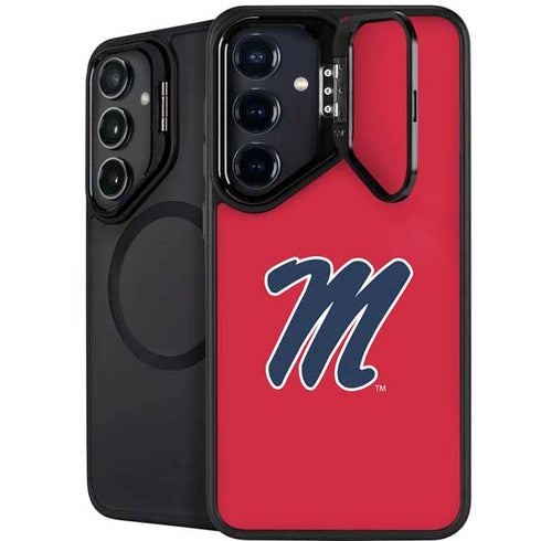 University of Mississippi Ole Miss Logo Red Galaxy S24 FE Kickstand Case