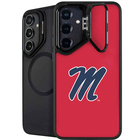 University of Mississippi Ole Miss Logo Red Galaxy S25 Kickstand Case