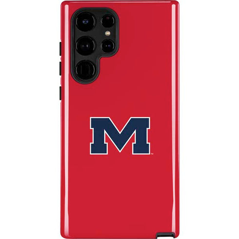 University of Mississippi Ole Miss Logo Red Galaxy S25 Ultra Impact Case