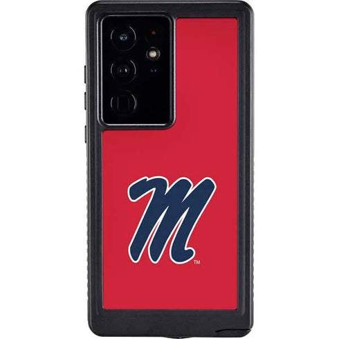 University of Mississippi Ole Miss Logo Red Galaxy S24 Ultra Waterproof Case