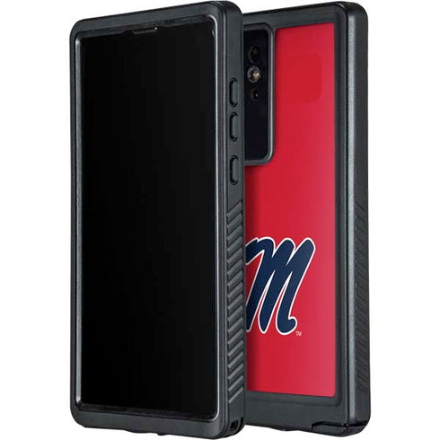 University of Mississippi Ole Miss Logo Red Galaxy S24 Ultra Waterproof Case
