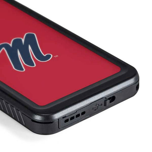 University of Mississippi Ole Miss Logo Red Galaxy S24 Waterproof Case