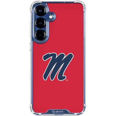 University of Mississippi Ole Miss Logo Red Galaxy S25 Plus Clear Case