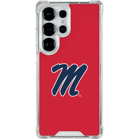 University of Mississippi Ole Miss Logo Red Galaxy S25 Ultra Clear Case