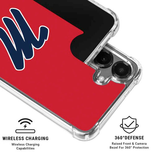University of Mississippi Ole Miss Logo Red Galaxy S26 Plus Clear Case
