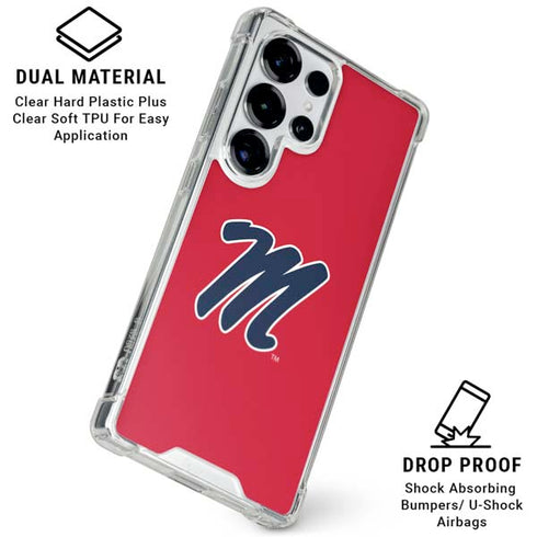 University of Mississippi Ole Miss Logo Red Galaxy S26 Ultra Clear Case