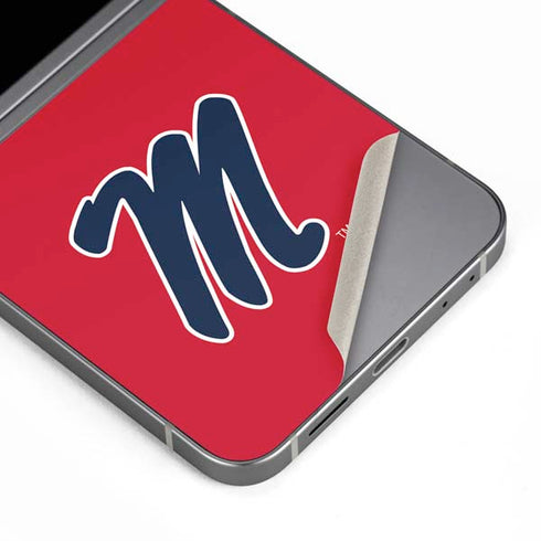 University of Mississippi Ole Miss Logo Red Galaxy Z Flip6 Skin