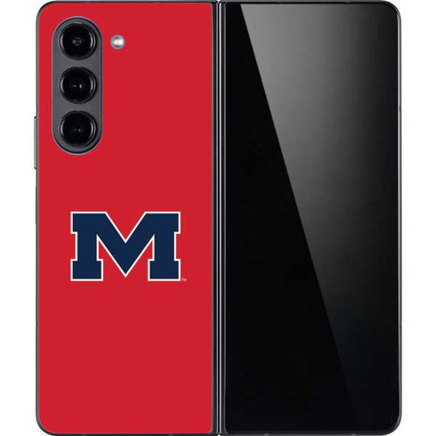 University of Mississippi Ole Miss Logo Red Galaxy Z Fold5 5G Skin