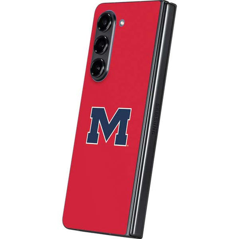 University of Mississippi Ole Miss Logo Red Galaxy Z Fold5 5G Skin