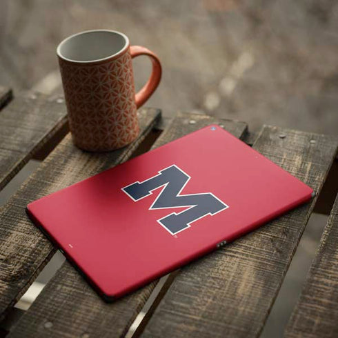 University of Mississippi Ole Miss Logo Red iPad Skins