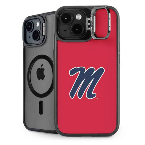 University of Mississippi Ole Miss Logo Red iPhone 14 Kickstand Case