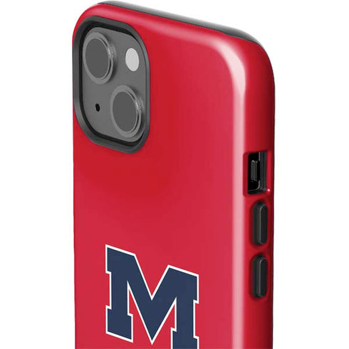 University of Mississippi Ole Miss Logo Red iPhone 15 Impact Case