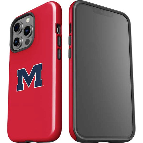University of Mississippi Ole Miss Logo Red iPhone 15 Pro Impact Case