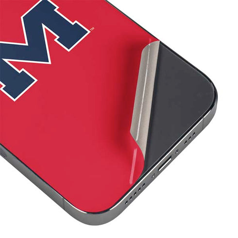 University of Mississippi Ole Miss Logo Red iPhone 15 Pro Max Skin