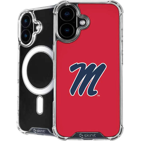 University of Mississippi Ole Miss Logo Red iPhone 16 MagSafe Case
