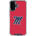 University of Mississippi Ole Miss Logo Red iPhone 16 Plus Clear Case