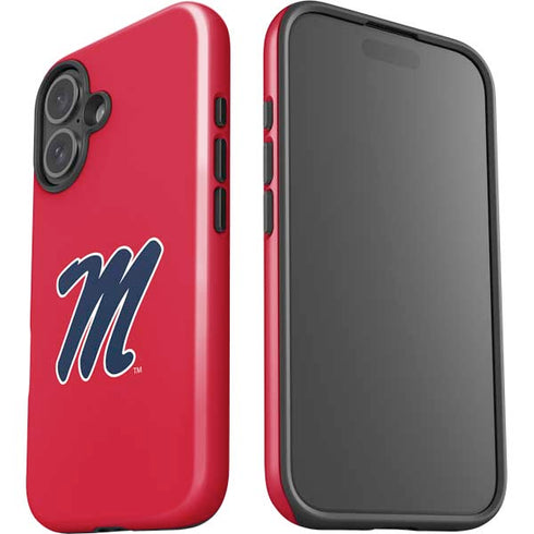 University of Mississippi Ole Miss Logo Red iPhone 16 Plus Impact Case