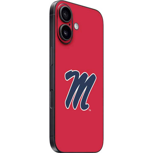 University of Mississippi Ole Miss Logo Red iPhone 16 Plus Skin